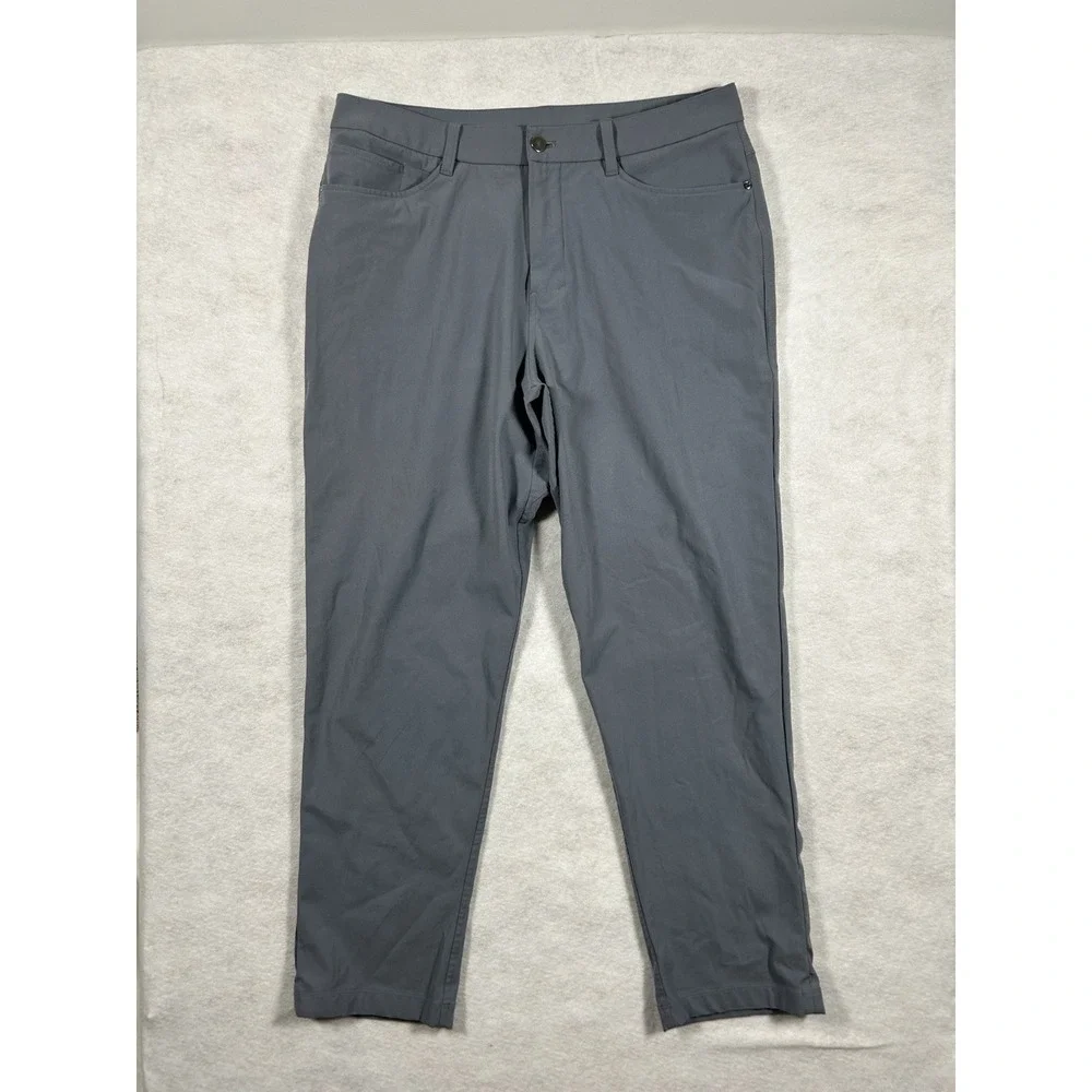 Lululemon Commission Pants Men's Size 34x28 Warpstreme Dark Gray Slacks Stretch